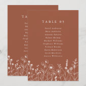 Terracotta Rustic Wildflower Zitkaart Kaart (Voorkant / Achterkant)