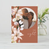 Terracotta rustieke Boho bloemenfoto tafel nummer Kaart (Staand voorkant)