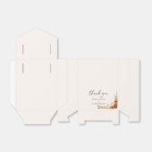 Terracotta Rustieke Herfst Bloemenbruiloft Dank u Bedankdoosjes (Uitgevouwen)