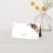 Terracotta Sage Burgundy Floral Geometric Wedding (Achterkant)