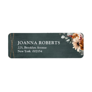 Terracotta Sage Burgundy Floral Geometric Wedding Etiket