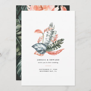 Terracotta sage green tropical foliage bruiloft