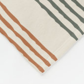 Terracotta Sage Moderne minimalistische streep Boh Fleece Deken (Hoek)