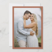 Terracotta Save the Date Wedding Aankondiging (Achterkant)