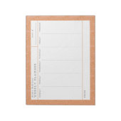 Terracotta Scallops Weekly Planner Notepad Notitieblok (Gedraaid)