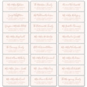 Terracotta Script Mariage Étiquette de adresse inv (Devant)