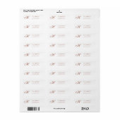 Terracotta Script Monogram Return Address Label (Full Sheet)