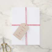 Terracotta Script Wedding Favor Gift Labels Cadeaulabel (Met Touw)