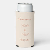 Terracotta Script Wedding Seltzer Koelbox (Seltzer Voorkant)