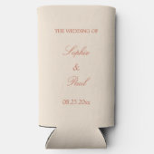 Terracotta Script Wedding Seltzer Koelbox (Achterkant)
