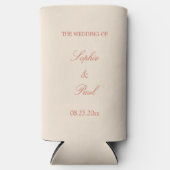 Terracotta Script Wedding Seltzer Koelbox (Voorkant)