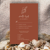Terracotta Seashell Strand Bestemming Bruiloft