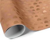 Terracotta Shimmer Geometric Cadeaupapier (Rol Hoek)