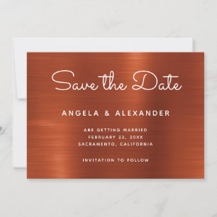 Terracotta Shimmer Ombre Trouwdag Save The Date