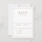 Terracotta Simple Typography Formal Wedding RSVP Kaartje (Voorkant)