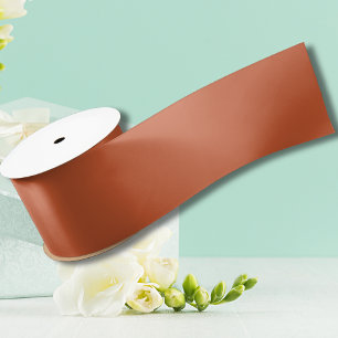 Terracotta Sinaasappel Effen Kleur Warm & Aards On Lint