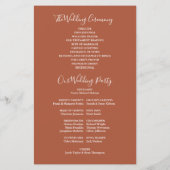 Terracotta Slingerlichten Huwelijksprogramma (Achterkant)