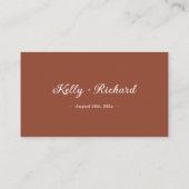 Terracotta Small Wedding RSVP Website QR Code Informatiekaartje (Achterkant)