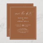 Terracotta sparen het Briefkaart van de Datum (Voorkant / Achterkant)