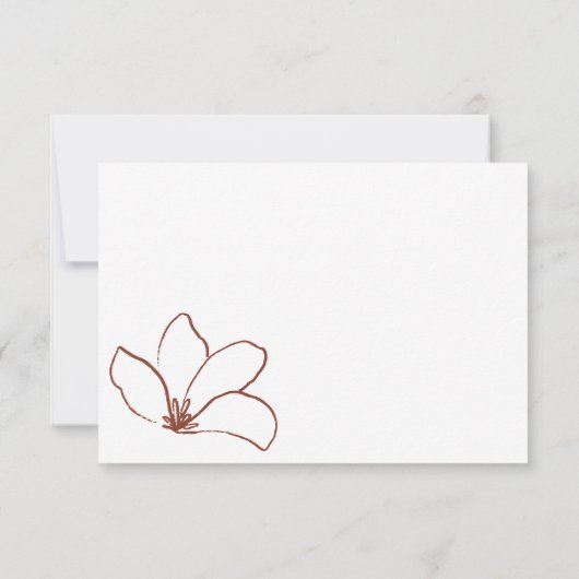 Terracotta Speciaal dank u voor de datum Kaart (Achterkant)