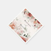 Terracotta Spring Herfst Rustic Floral Wedding Servet (Hoek)