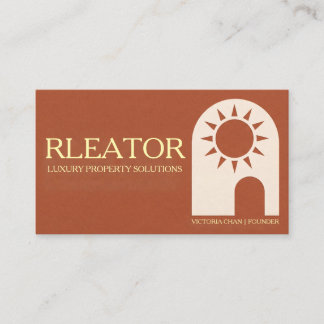 Terracotta Sun Makelaar Bedrijfskaart Visitekaartje