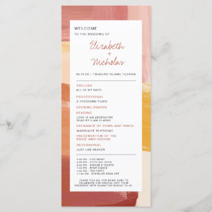 Terracotta Sunrise   Huwelijksprogramma Menu