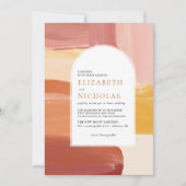 Terracotta Sunrise | Invitation de mariage Boho (Devant)