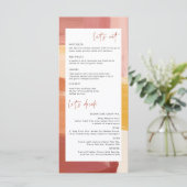 Terracotta Sunrise | Menu de mariage (Debout devant)
