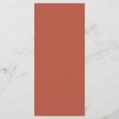 Terracotta Sunrise | Programme de mariage (Dos)
