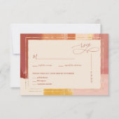 Terracotta Sunrise | RSVP de mariage (Devant)