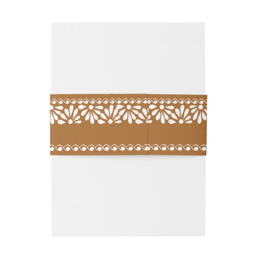 Terracotta talavera Mexicaanse bruiloft Uitnodigingen Wikkel (Achterkant Voorbeeld)