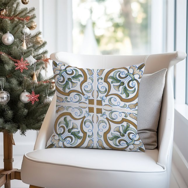 Terracotta Tegel kussen | Rustiek Italiaans accent (Creator heeft geüpload)