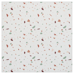 Terracotta Terrazzo met Sienna & Mint Green Stof