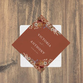 Terracotta Tiny Wildflower bruiloft servetten