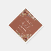 Terracotta Tiny Wildflower Bruiloftsfeest  Servet (Hoek)