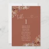 Terracotta Tiny Wildflower Tafel Zitkaart (Voorkant)