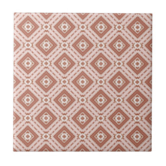 Terracotta Tribal - Modern Geometrisch Patroon Tegeltje