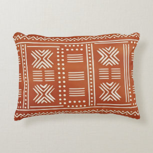 Terracotta Tribale Mudcloth Patroon Accent Kussen