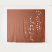 Terracotta Trouwfoto Backdrop met Script Wandkleed (Voorkant (horizontaal))