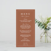 Terracotta Trouwmenu (Staand voorkant)