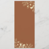 Terracotta Trouwmenu Menu (Achterkant)