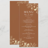 Terracotta Trouwmenu Menu (Voorkant / Achterkant)