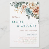 Terracotta Turquoise Neutre Aquarelle Programme de (Devant)