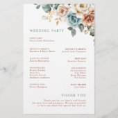 Terracotta Turquoise Neutre Aquarelle Programme de (Dos)