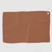 Terracotta verbrand Sinaasappel effen kleur Golfhanddoek (Horizontaal)