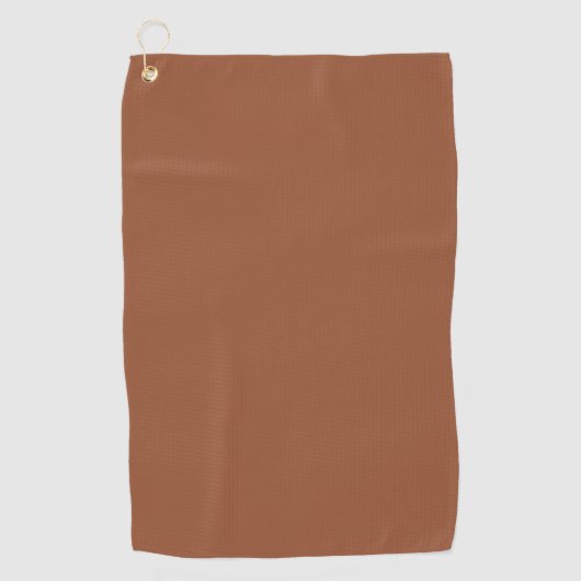 Terracotta verbrand Sinaasappel effen kleur Golfhanddoek (Voorkant)