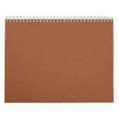 Terracotta verbrand Sinaasappel effen kleur Kalender (Hoes)