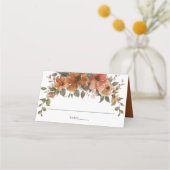 Terracotta Verbrand Sinaasappel Roest Bloemen Fall (Achterkant)