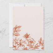 Terracotta verbrande sinaasappel ivoor bloemenval  kaart (Achterkant)